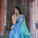 Nilaya Floral Hand-Painted Chiffon Saree